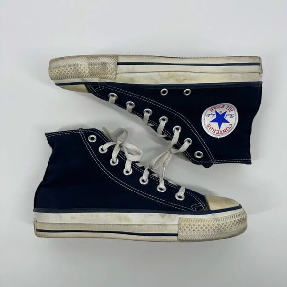 Vintage 80s Converse Chuck Taylor High Navy Blue Sneakers Size 5M/6.5W main image 5